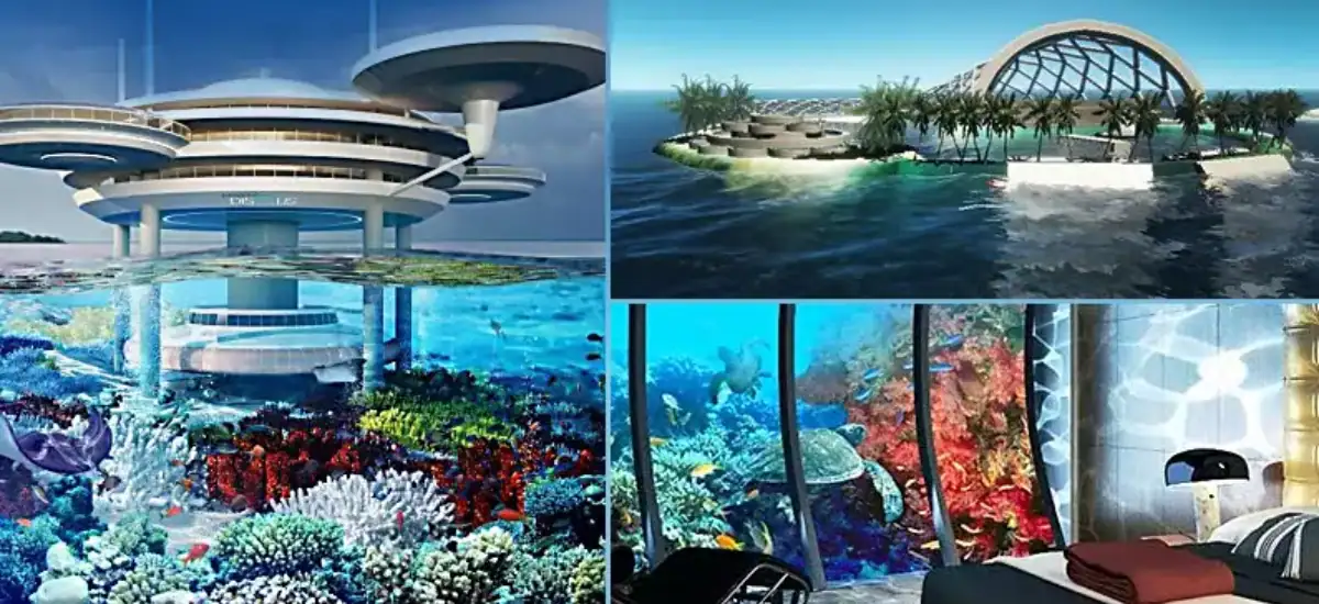 Underwater hotels In Palm Jumeirah Island. 